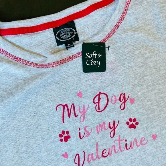 Laura Ashley Dog Valentine Sleep Shorts PJs Set M - Picture 3 of 3